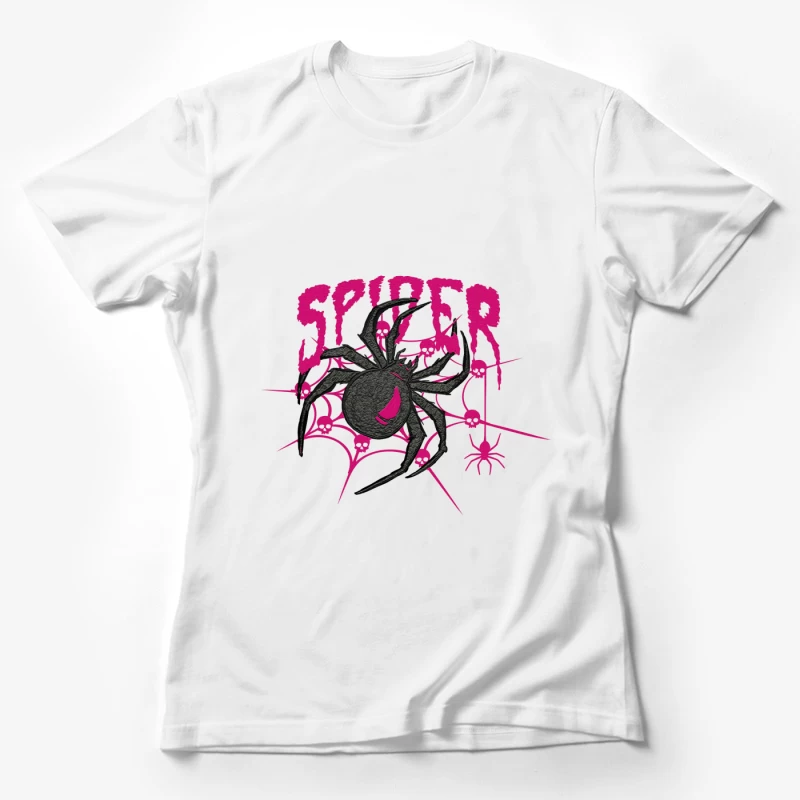 Spinnenmotiv mit Totenkopf Damen T-Shirt