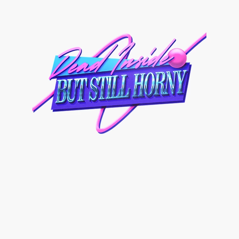 Dead Inside But Still Horny  80s Aesthetic Design Cotton Tote Bag