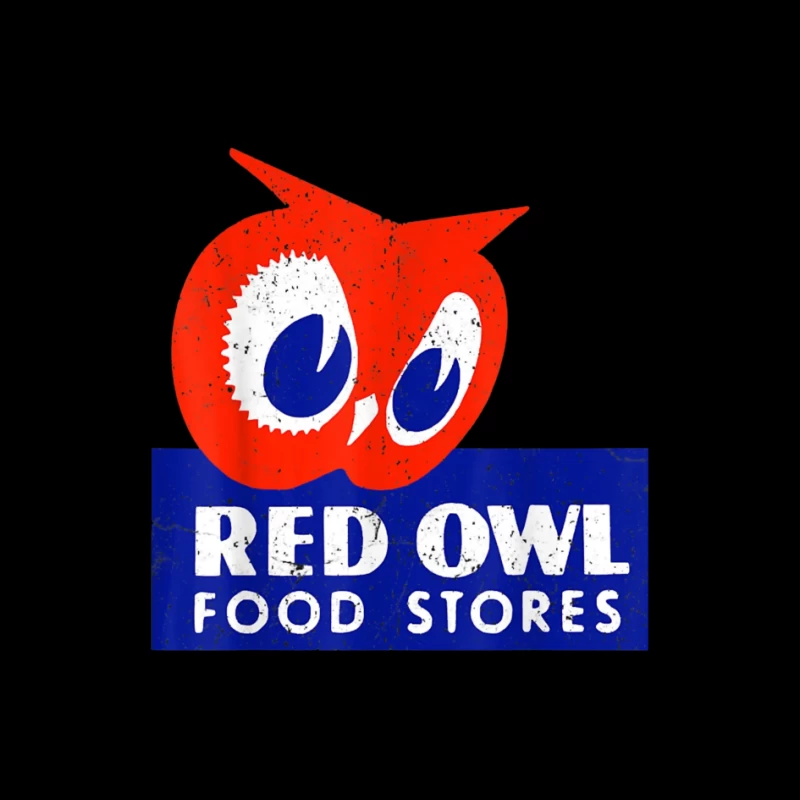 Vintage Red Owl Food Stores Logo Design Pin