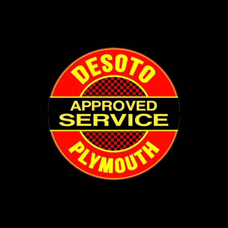 Vintage DeSoto-Plymouth Approved Service Station Logo Tapestry