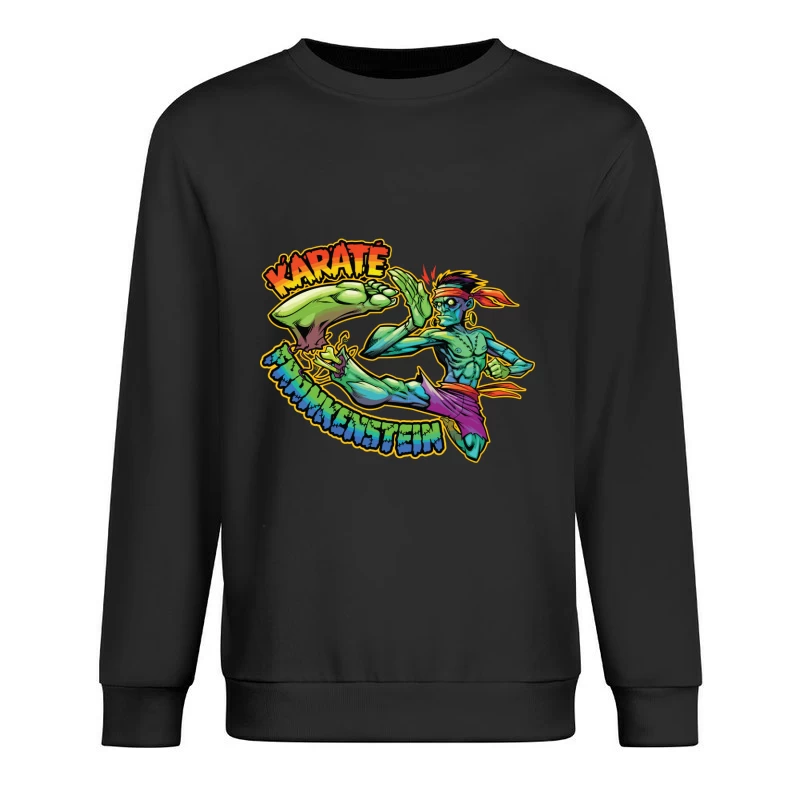 Karate Frankenstein Character Design Male Pullover Sweatshirt