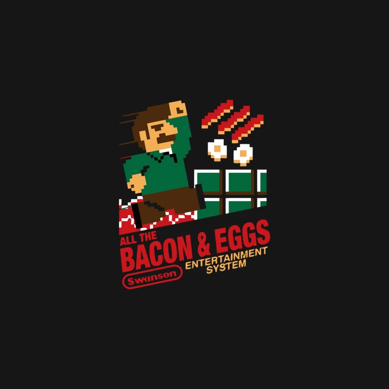 Retro Gaming Parody: All the Bacon & Eggs Entertainment System Desk Mat