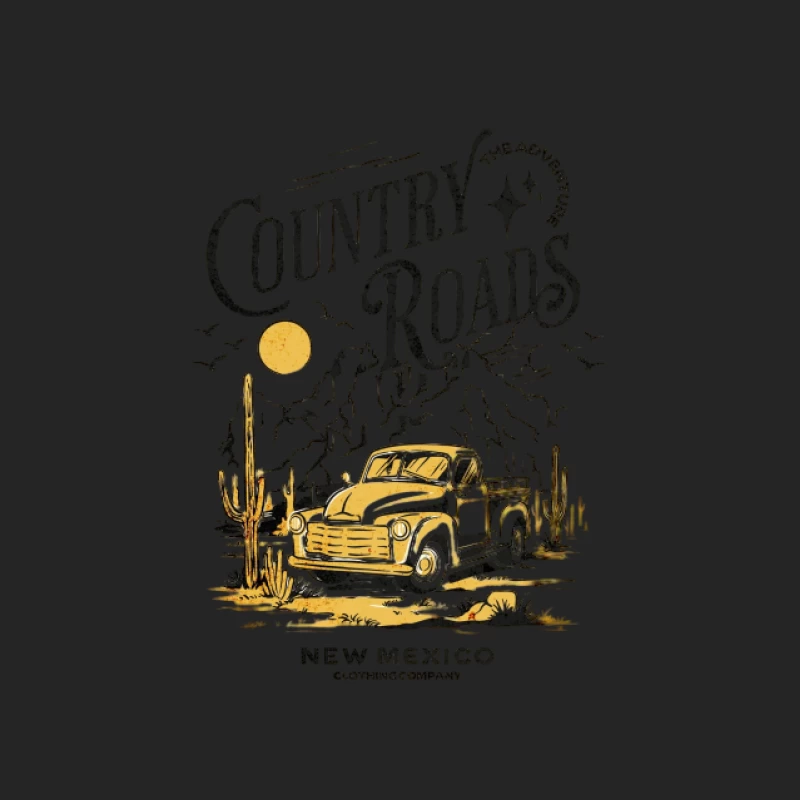 Country Roads avec Camion Vintage au Nouveau-Mexique Homme Sweat-shirt à enfiler