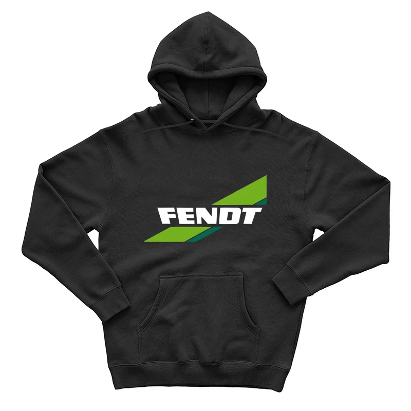 Fendt Agricultural Machinery Logo with Green Diagonal Stripes Male Pullover Hoodie