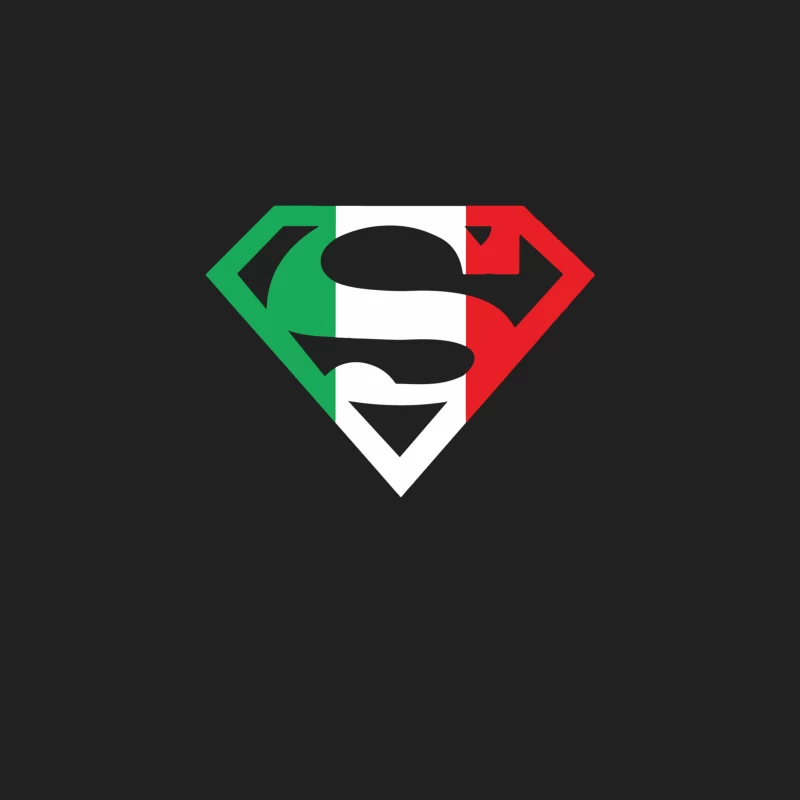 Geometric Abstract Logo in Italian Flag Colors Bucket Hat