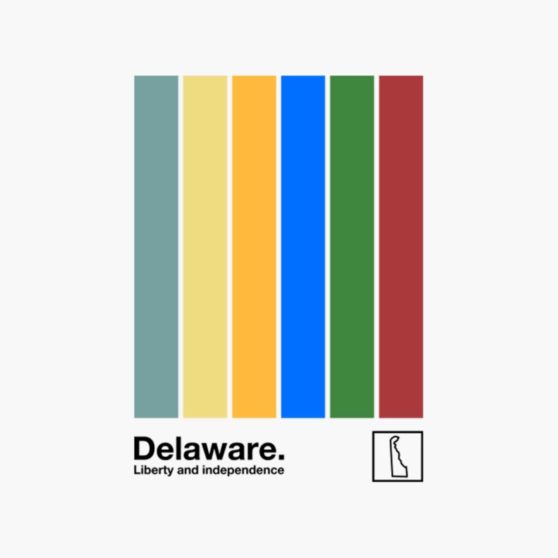 Delaware   Original Minimalist Artwork Poster Design Cotton Tote Bag