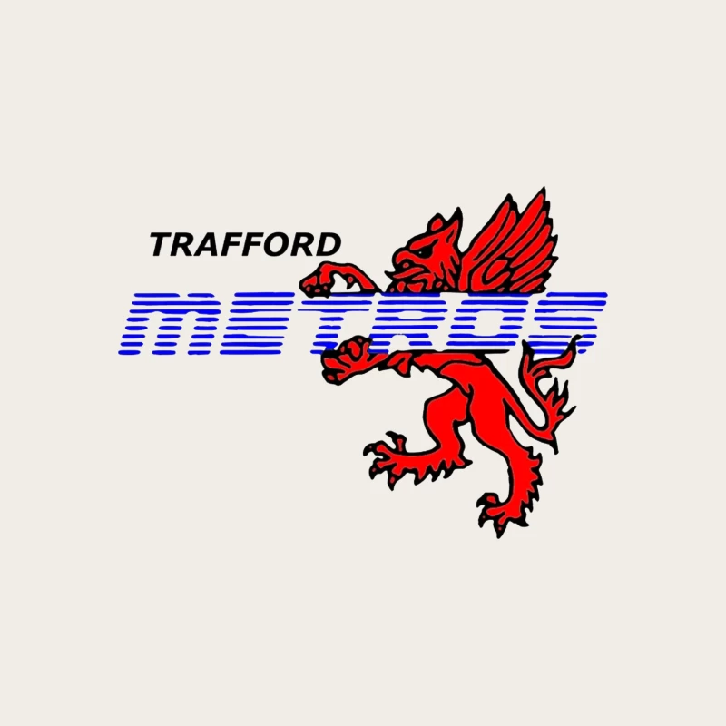 Trafford Metro Transit Logo with Red Heraldic Dragon Bucket Hat