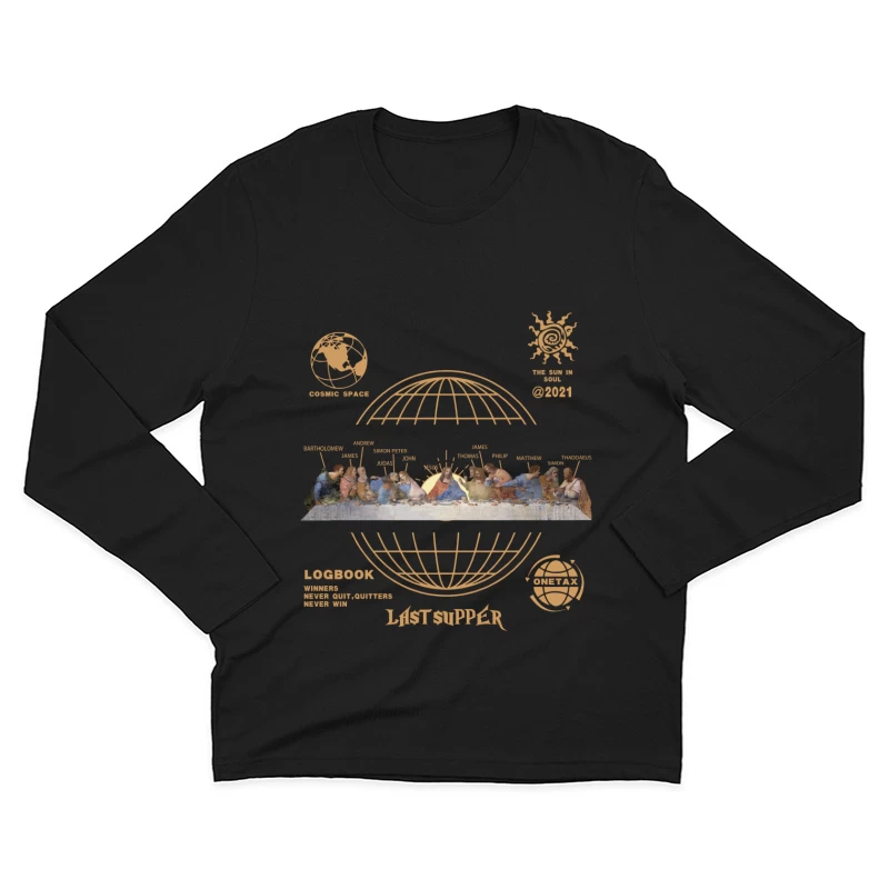 Das letzte Abendmahl im Weltraum Herren Langarm T-Shirt
