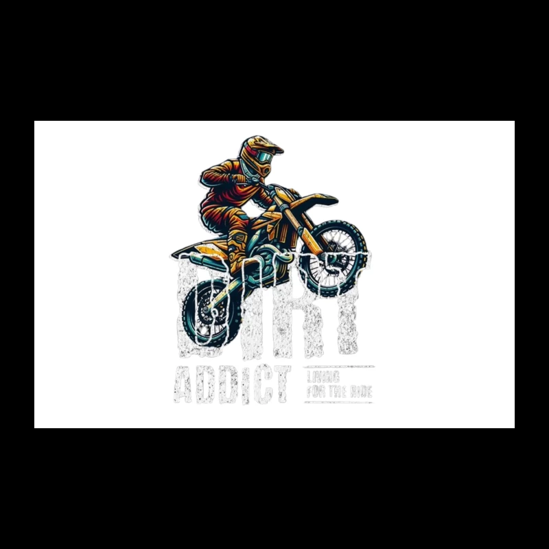 Dynamic Motocross Rider Illustration in Action Travel Mug