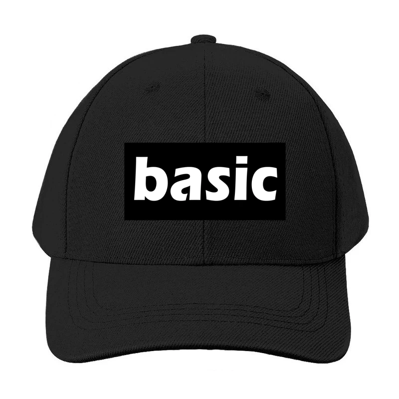 Basic Typography Design Baseball Cap
