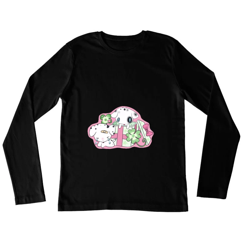 Niedliche Dalmatiner mit Geschenken Damen Langarm T-Shirt