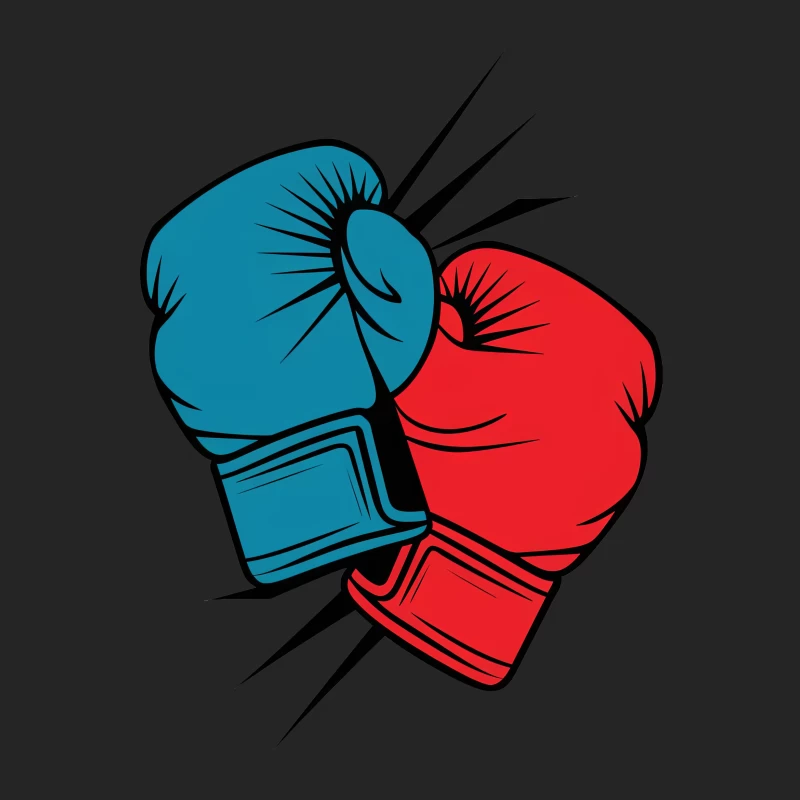 Gants de boxe rouge et bleu Homme Sweat-shirt à enfiler