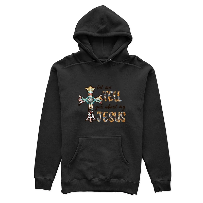 Künstlerisches Kreuzdesign mit Jesus-Botschaft Damen Pullover Hoodie