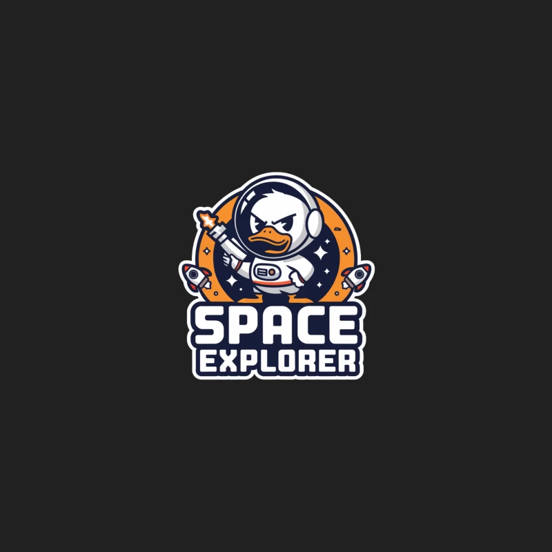 Cute Duck Astronaut Space Explorer Logo Bucket Hat