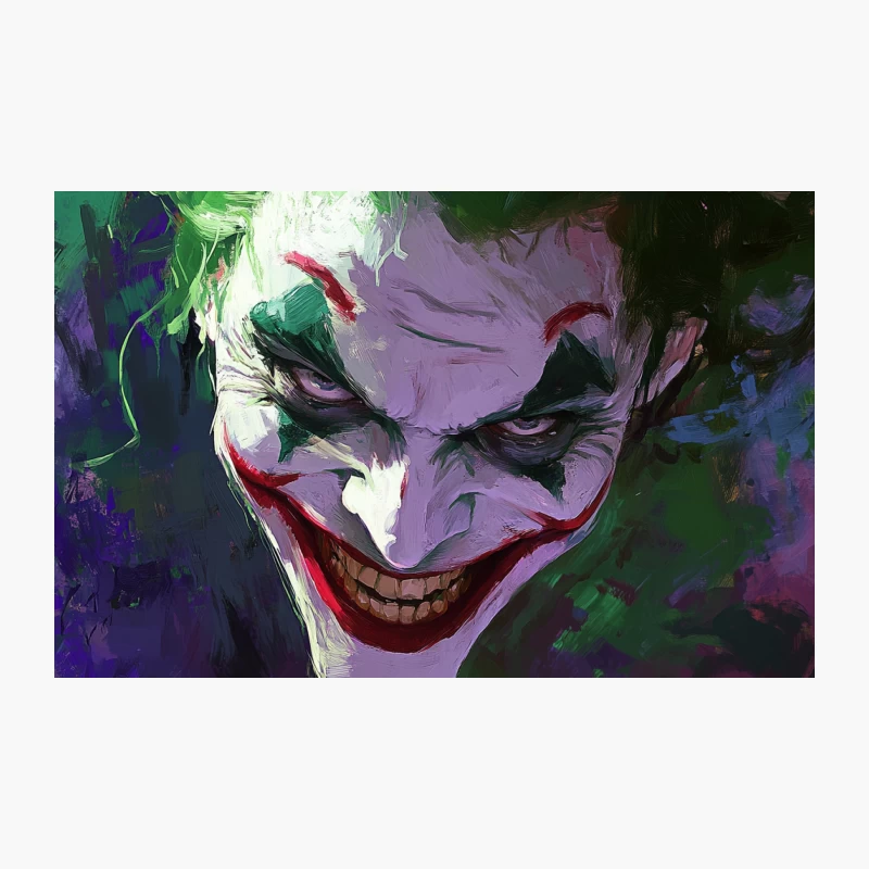 Sinister Joker: Villainous Clown from DC Comics in Dark Painting Travel Mug