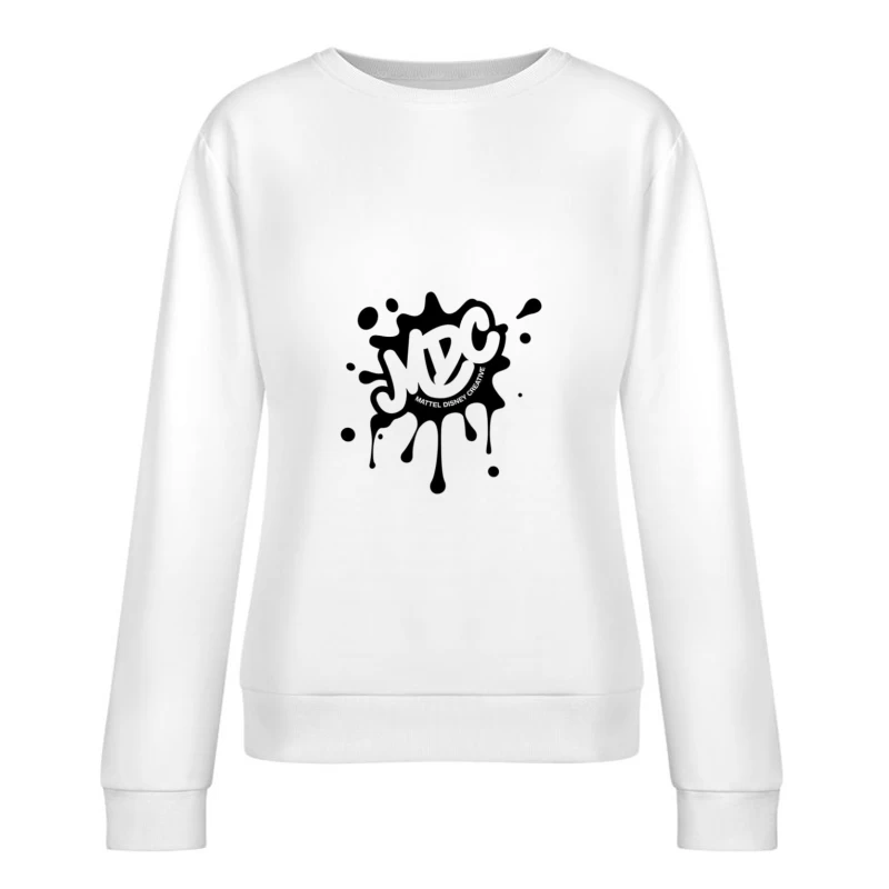 Spritzendes Graffiti-Logo Damen Pullover Sweatshirt