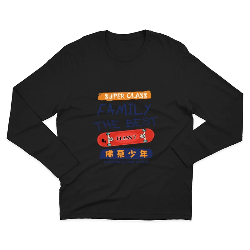 Skateboard Modeklasse Design Herren Langarm T-Shirt
