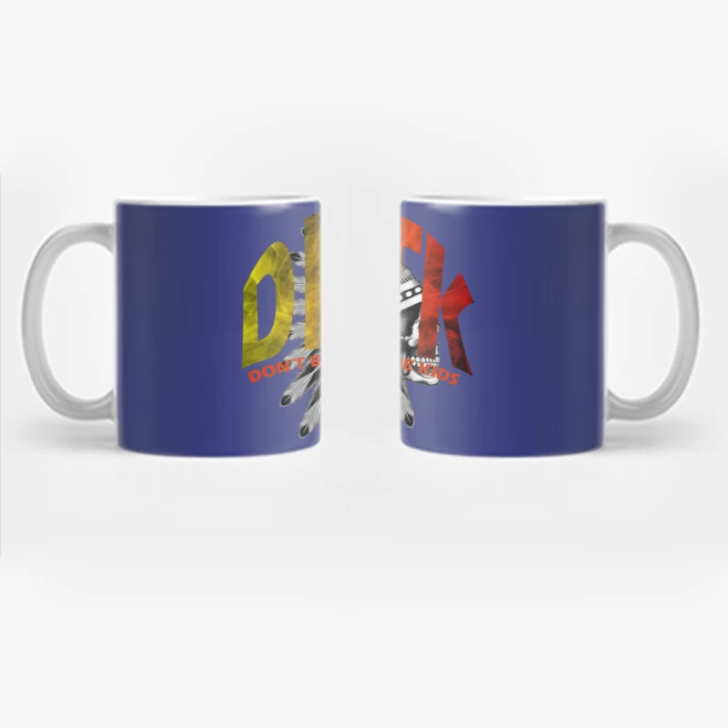 DBTK Logo Design Featuring Feathers and Skull Coffee Mug