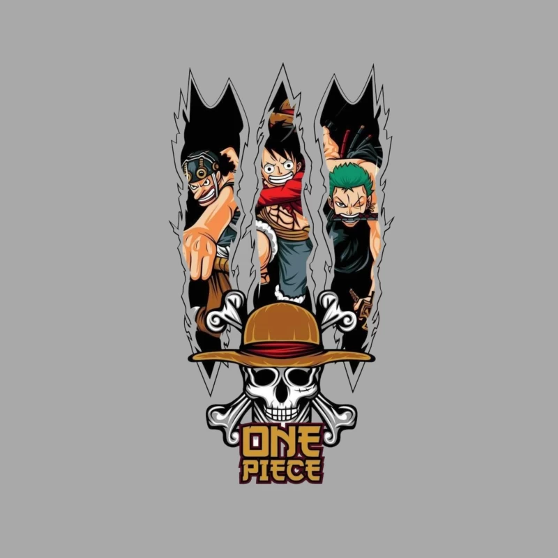 One Piece Character Artwork Male Pullover Hoodie