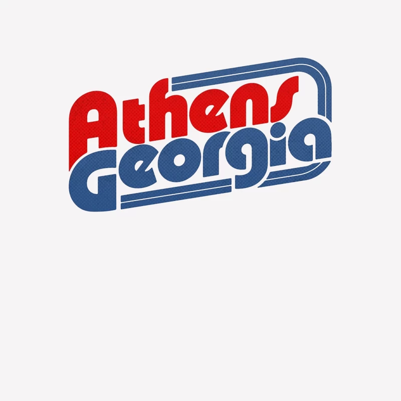 Retro Typography Design for Athens, Georgia Male T-Shirt