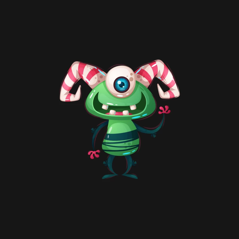 Monstre cyclope joyeux Homme Manches Longues T-Shirt
