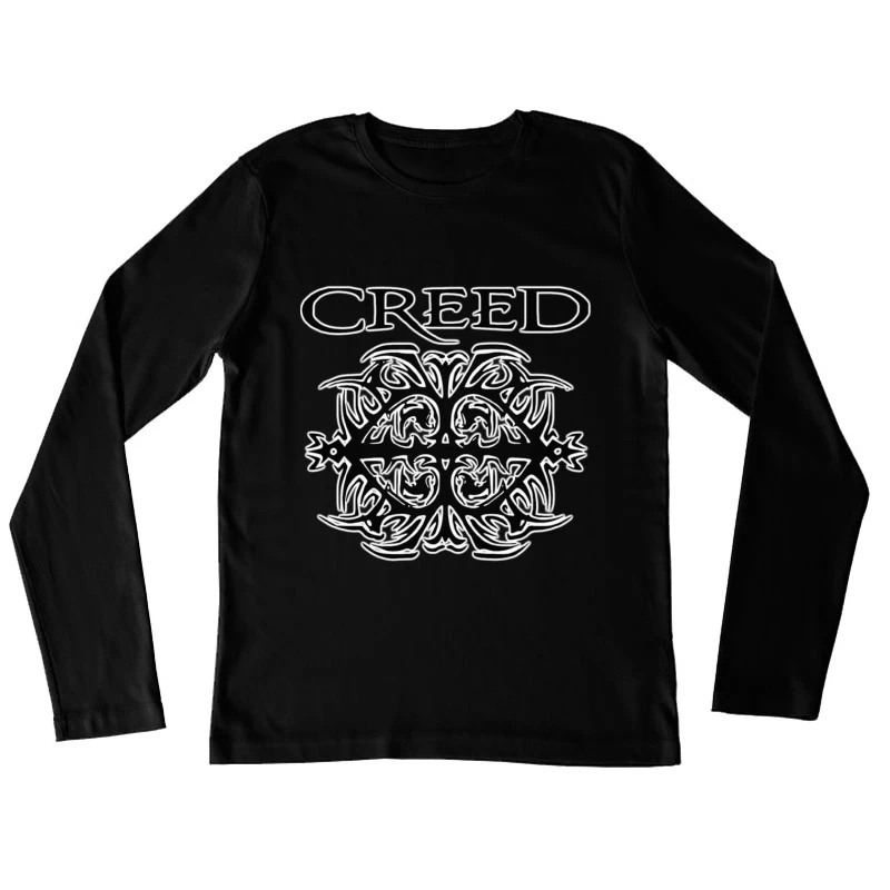 Creed Band Logo with Tribal Gothic Design Female Long Sleeve T-Shirt