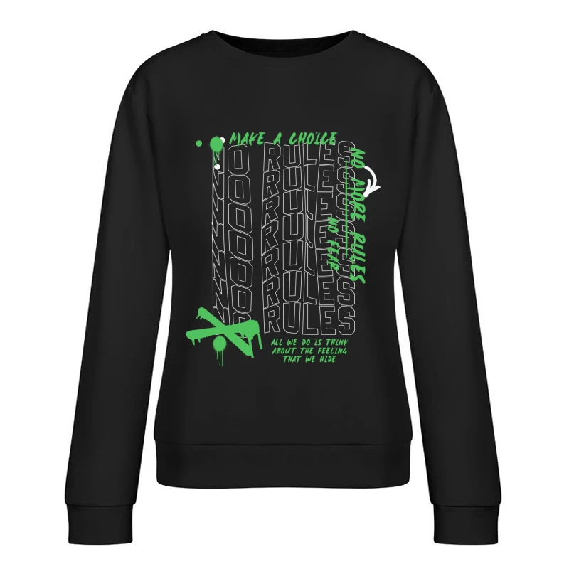 Keine Regeln Skateboard Grafik Damen Pullover Sweatshirt