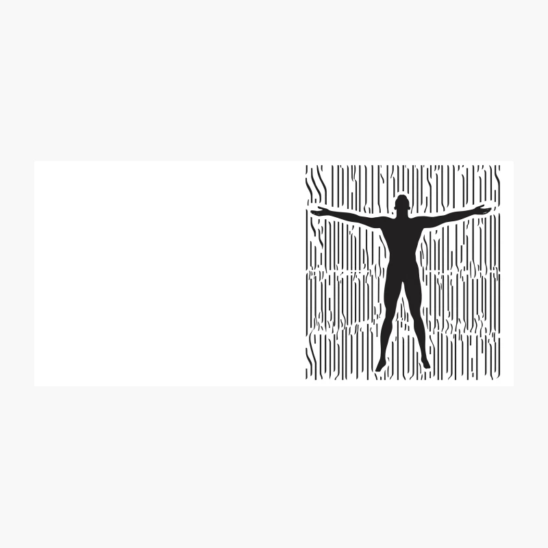 Silhouetted Figure with Outstretched Arms on Abstract Striped Background Coffee Mug