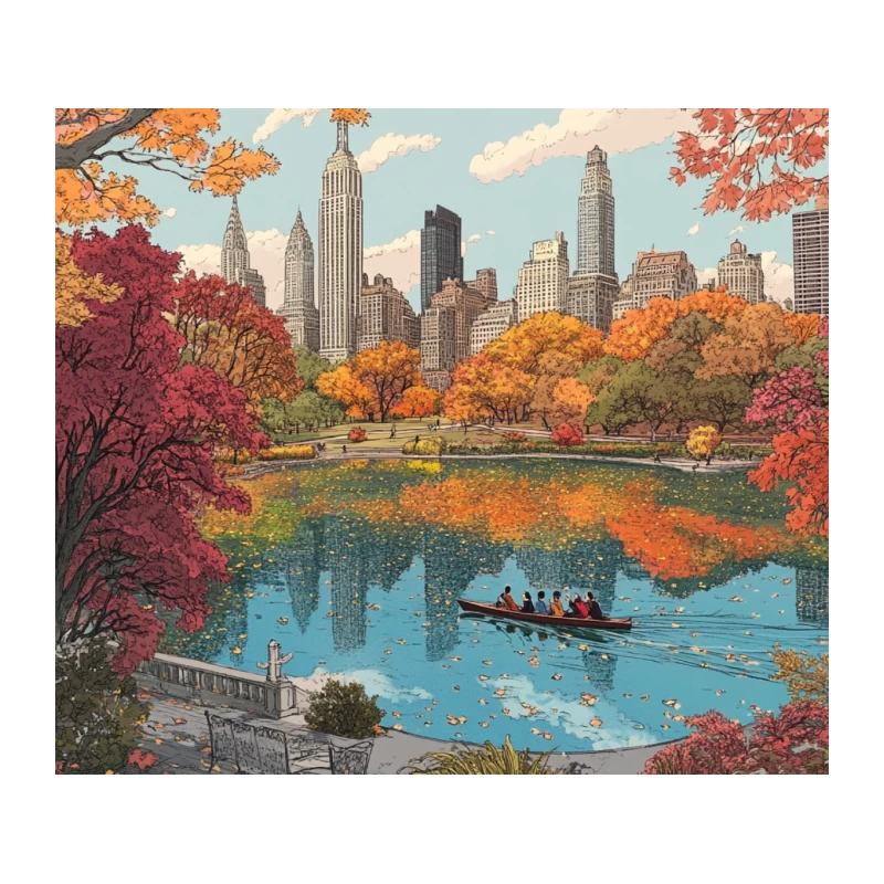 Autumn in Central Park: New York City's Urban Oasis Tapestry