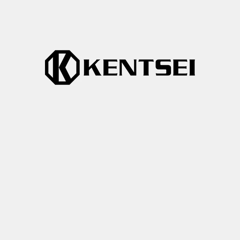 Kensei Black and White Geometric Brand Logo Male Tank Top