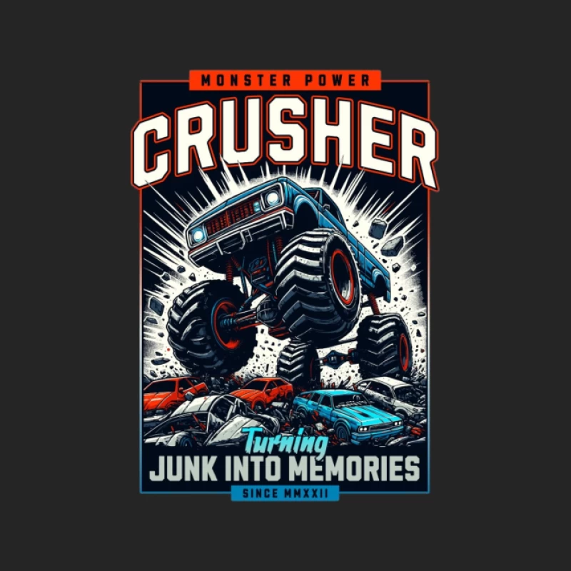 Art du Camion Monstre Écraseur Homme Sweat-shirt à enfiler