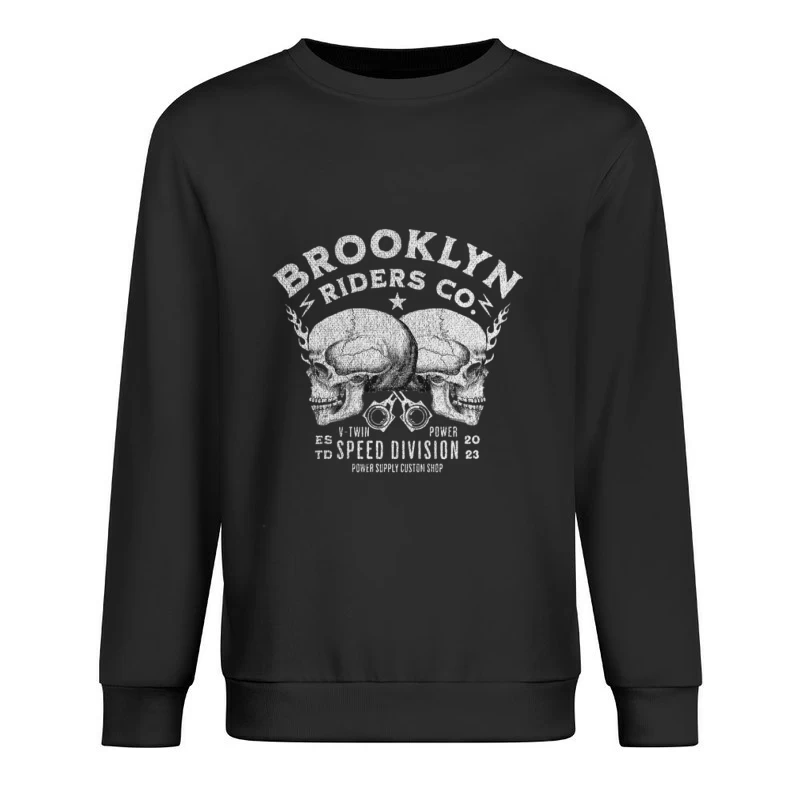 Design de Crâne Brooklyn Riders Homme Sweat-shirt à enfiler
