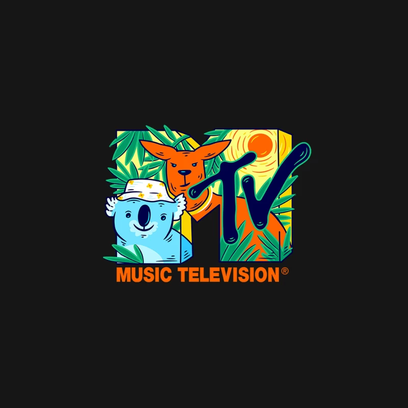 Australisches MTV-Logo mit Koala und Känguru Herren Langarm T-Shirt