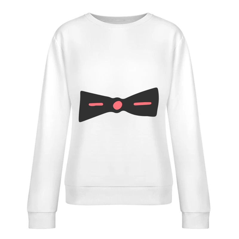 Noeud papillon élégant avec détails roses Femme Sweat-shirt à enfiler