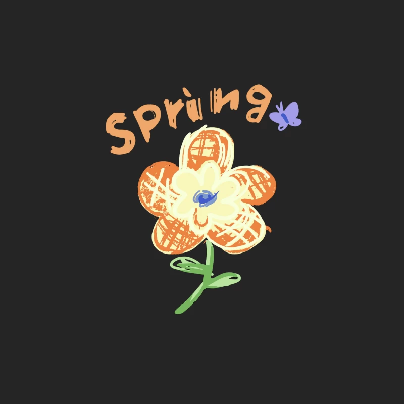 Frühling Blume Illustration Herren Pullover Sweatshirt