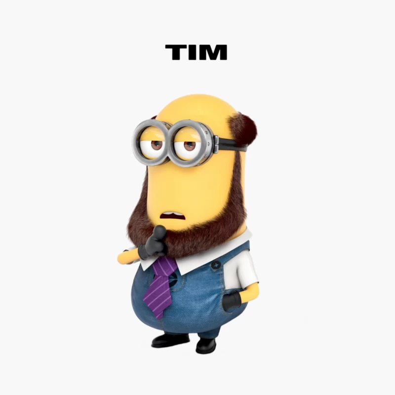 Bearded Minion Tim in Business Attire Cotton Tote Bag