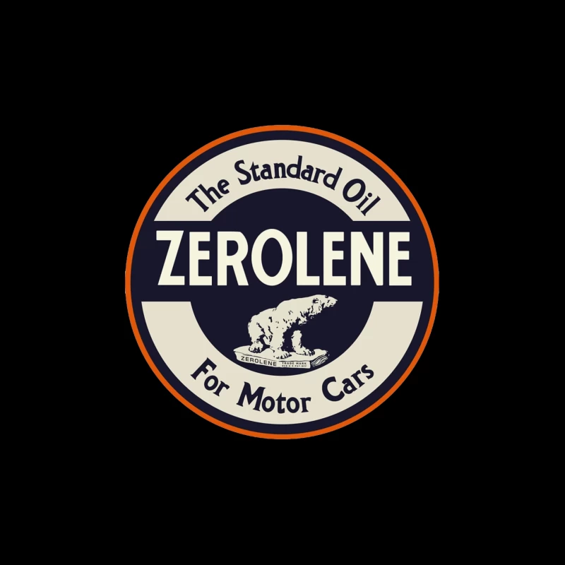 Vintage Standard Oil Zerolene Motor Car Advertisement with Polar Bear Logo Mouse Pad