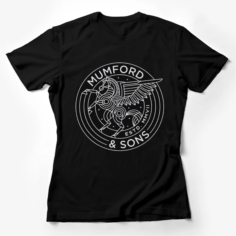 Mumford & Sons Geometric Pegasus Band Logo Female T-Shirt