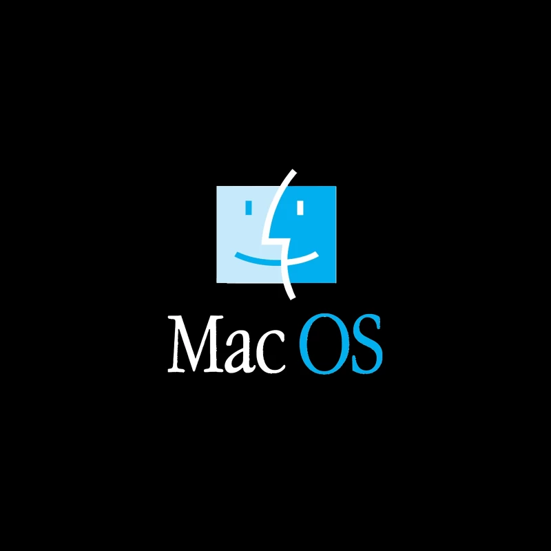 MacOS Operating System Logo in Blue and White Travel Mug