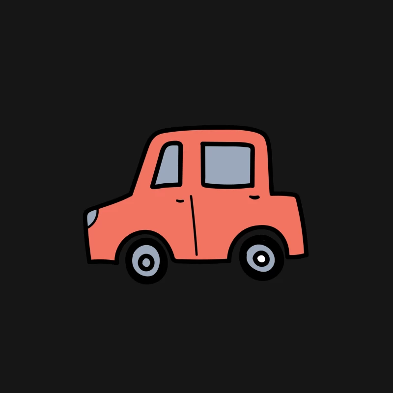 Voiture dessinée avec simplicité Homme Manches Longues T-Shirt