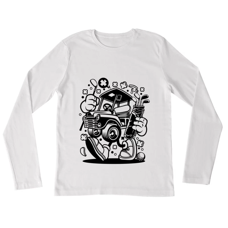 Squelette de chat avec tête Femme Manches Longues T-Shirt