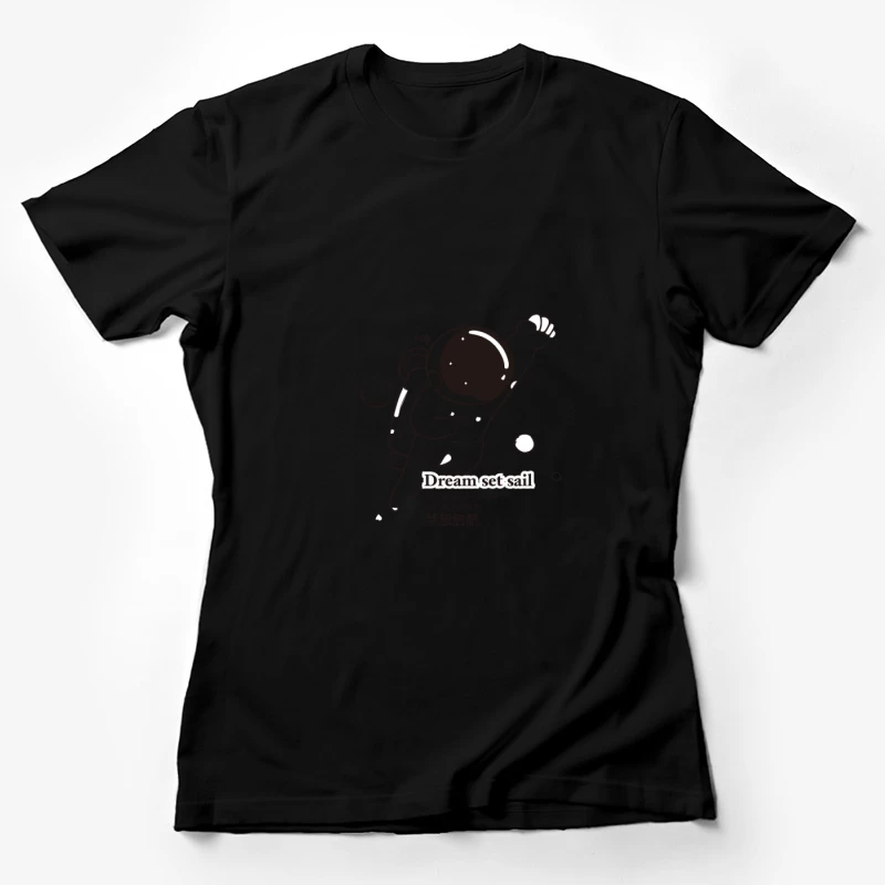 Astronaut schwebt im Weltraum Damen T-Shirt