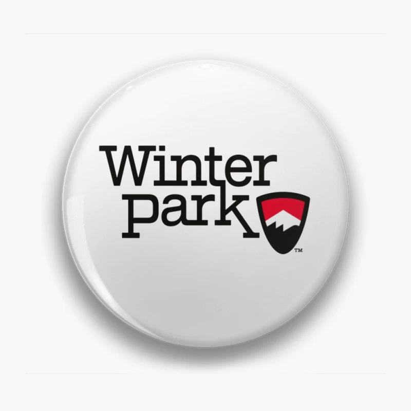 Winter Park Resort Logo with Mountain Shield Design Pin