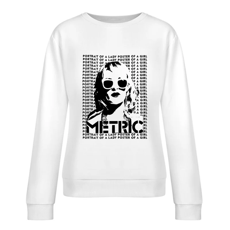 Metric Portrait Of A Lady Female Pullover Sweatshirt