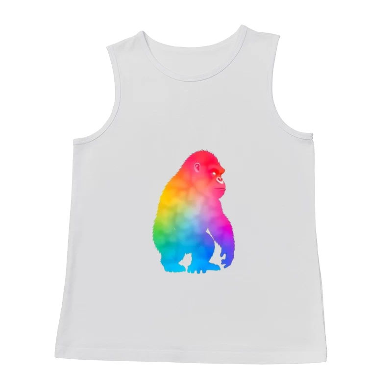 Rainbow Gradient Gorilla Silhouette Art Male Tank Top