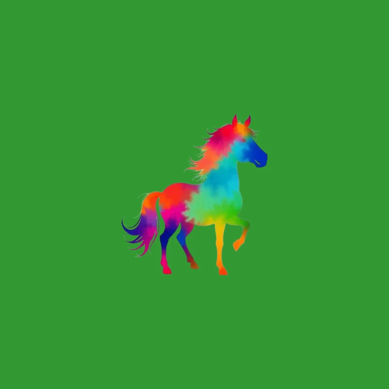 Colorful horse Silhouette iPhone Case