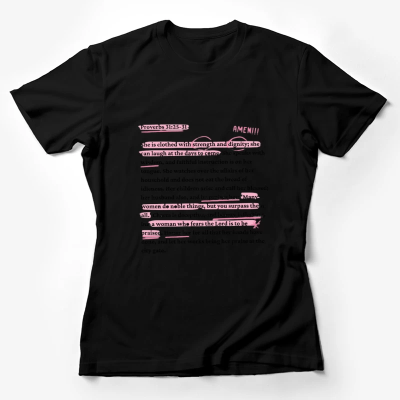 Versets bibliques inspirants sur les femmes fortes Femme T-Shirt