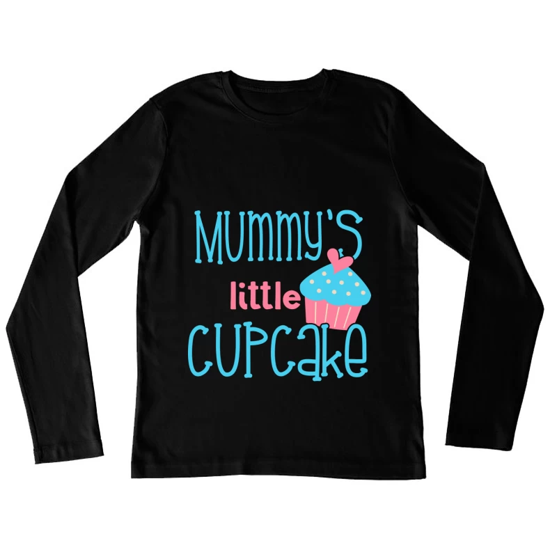 Maman et son petit cupcake Femme Manches Longues T-Shirt