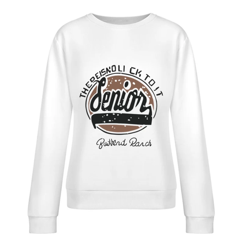 Senior Design auf Büffelleder Damen Pullover Sweatshirt