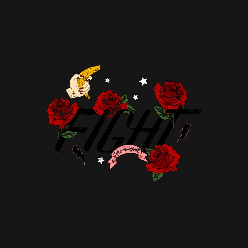 Art Vintage avec Roses et Main Homme Manches Longues T-Shirt